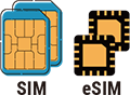 2枚のSIM、2個のeSIM を搭載可能